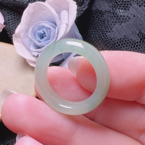 瓔珞珠寶盒 E.L.Jewelry Box 【求‧緣】冰飄綠翡翠戒指戒圈 | 國際10圍 | 天然緬甸玉翡翠A貨