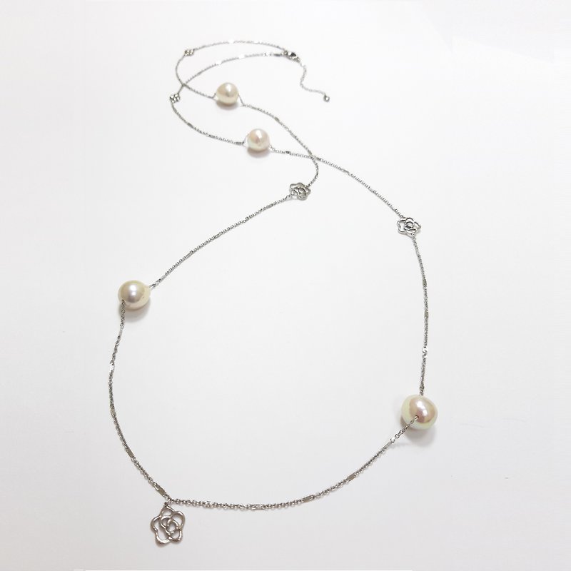 自然な形の真珠のネックレス（ピンコイ独占販売）（物理的な写真）母の日人気のおすすめ - ネックレス - 真珠 シルバー