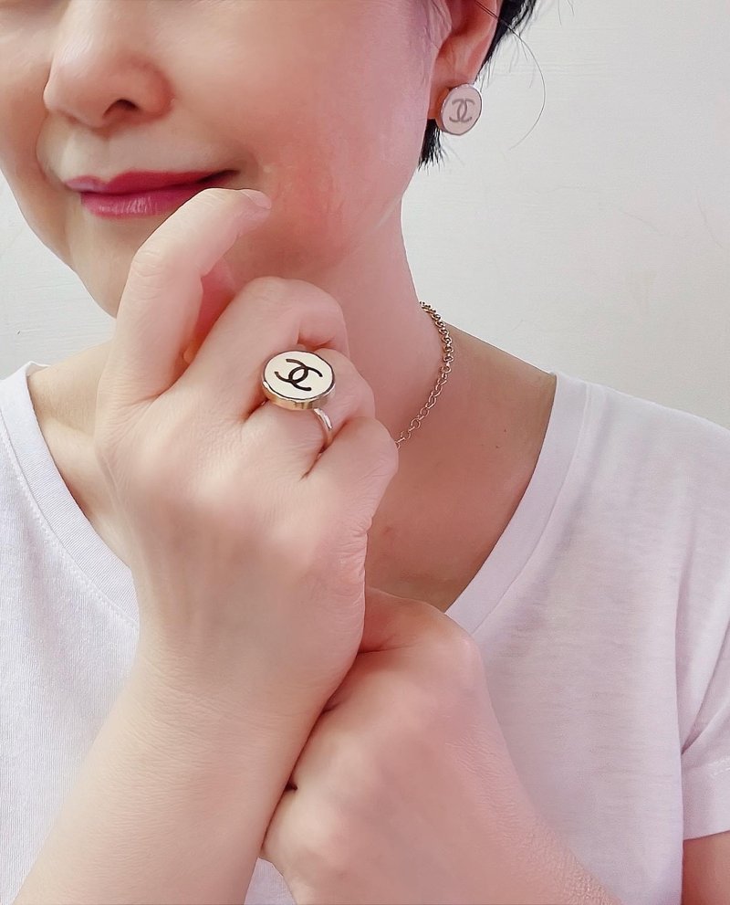 Old piece new pink gold CC Logo ring Reworked - แหวนทั่วไป - โลหะ 