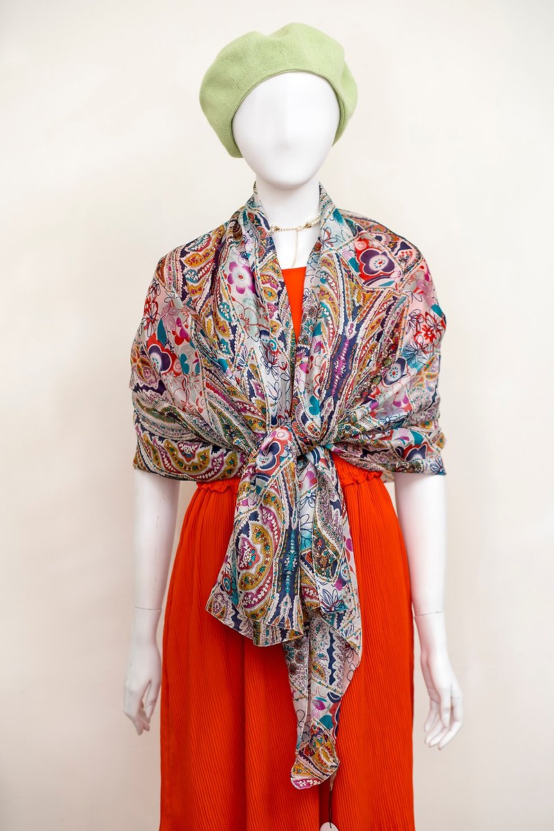 Spanish scarf flower totem (3 colors in total) - ผ้าพันคอ - วัสดุอื่นๆ 