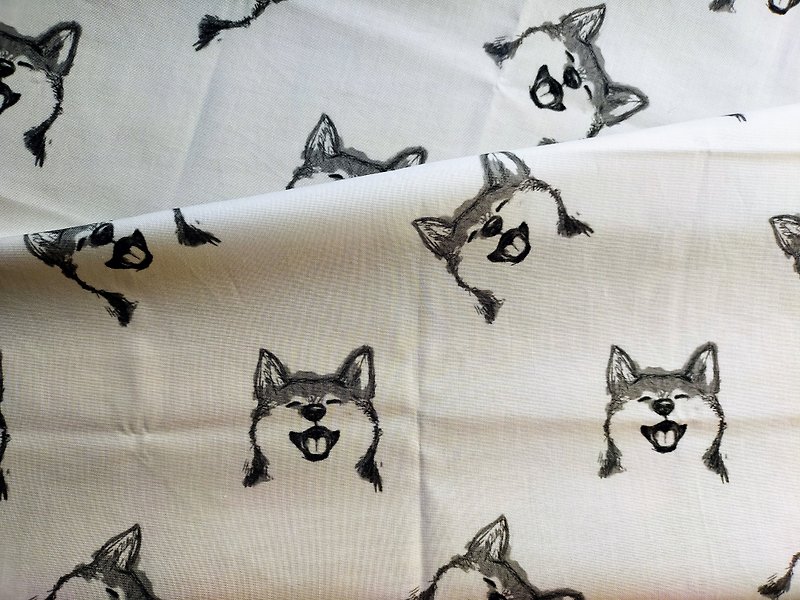 Fabric / Shiba Inu Pattern / Width 110cm x 100cm~ - อื่นๆ - ผ้าฝ้าย/ผ้าลินิน 