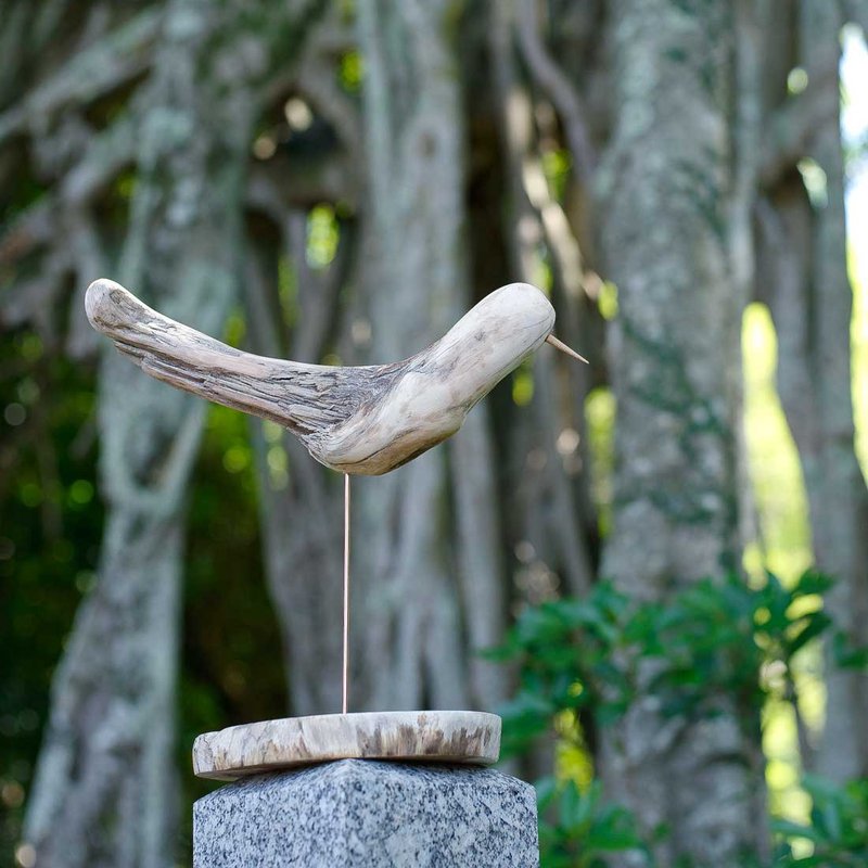 世界へ羽ばたこう　流木の鳥　wood bird　鳥　decorative bird　鳥のオブジェ　かわいい鳥　bird goods　L saiz　１１０ - 擺飾/家飾品 - 木頭 咖啡色