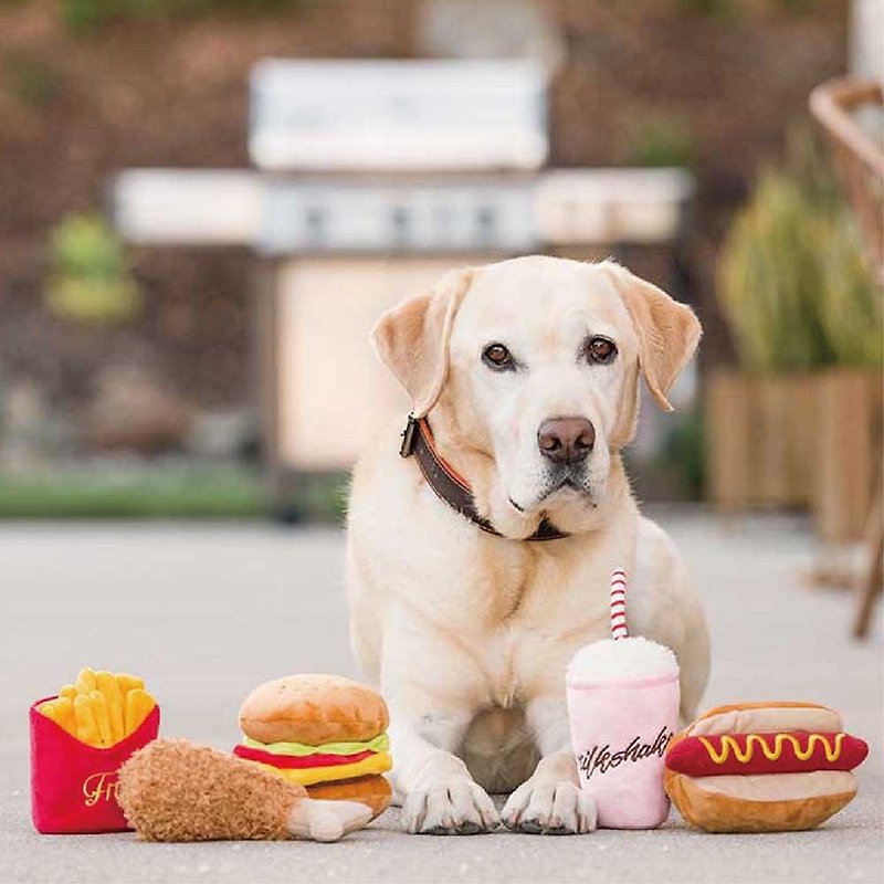 American Classic Collection- Barky Burger - Pet Toys - Eco-Friendly Materials 