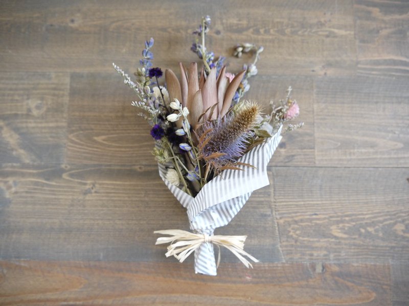 [Purple thistle] mind passing dried small bouquet No.10 - ตกแต่งต้นไม้ - พืช/ดอกไม้ สีม่วง