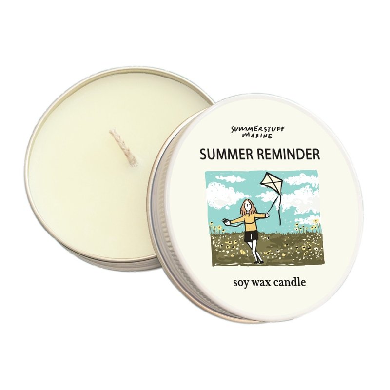 Summerstuff.marine - SOY WAX CANDLES กลิ่น SUMMER REMINDER (60 g) - 香氛蠟燭/燭台 - 蠟 白色