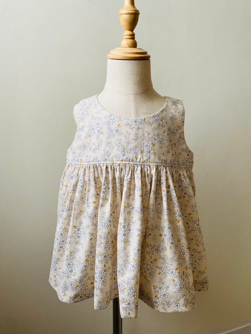 Children's floral sleeveless top - เสื้อยืด - ผ้าฝ้าย/ผ้าลินิน 