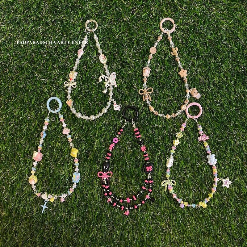 Metal bead fine mobile phone chain/designer model/Taiwan handmade original [Group 5] - อุปกรณ์เสริมอื่น ๆ - โลหะ 