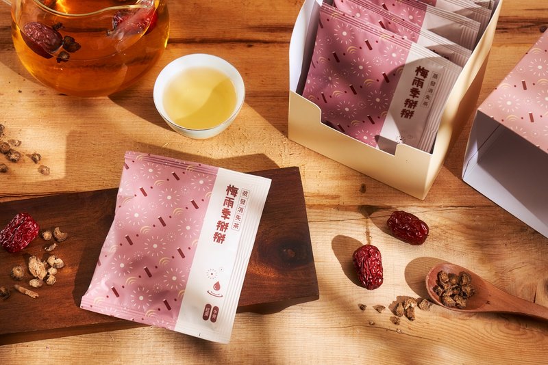 [Xiangjia] Goodbye during the rainy season | Sugar-free and burden-free Chinese herbal tea | Pearl burdock and red date compound tea - Tea - Plants & Flowers Pink