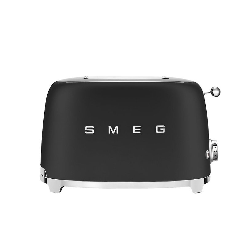 【SMEG】義大利復古美學 2片式烤麵包機-消光黑 - 廚房電器 - 其他金屬 黑色