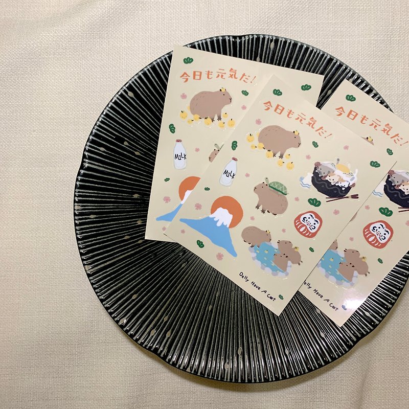 Stickers | Dai Yuan has a cat, Japan Mount Fuji Little Day Sticker-In Stock - Stickers - Paper 