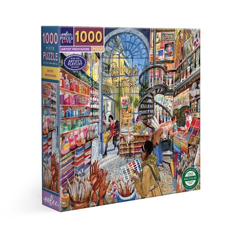 eeBoo 1000片拼圖 -   Artist Provisions 藝術用品店 - 拼圖 - 紙 多色