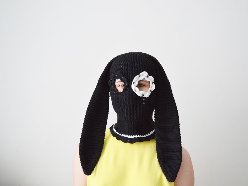 Custom bunny balaclava Cute ski mask with ears - 帽子 - 棉．麻 多色