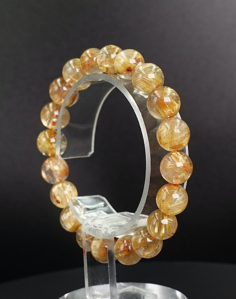 Poly Gold Jewelry-Natural Titanium Crystal Bracelet - สร้อยข้อมือ - คริสตัล 