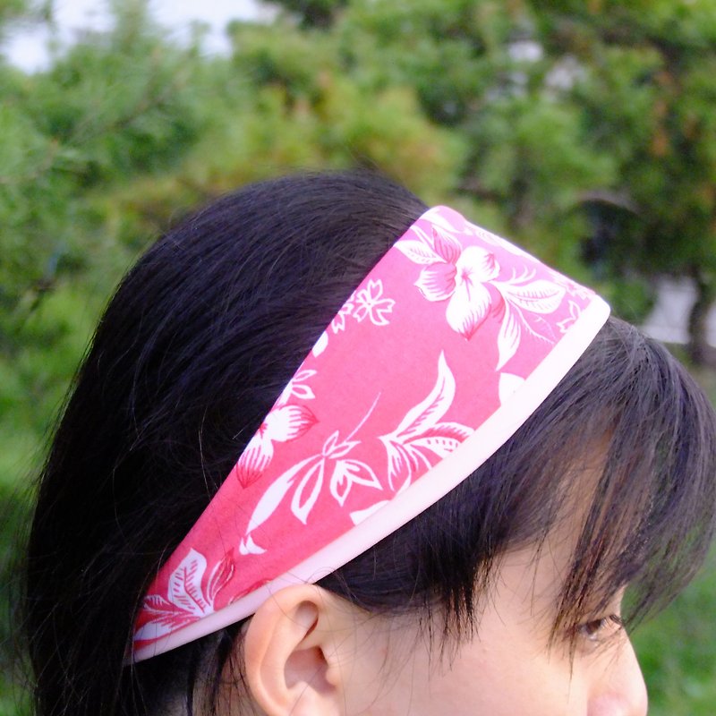 【SAKURA】Lycra Cozy Stretch Headband - เครื่องประดับผม - เส้นใยสังเคราะห์ สึชมพู