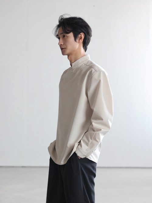 山海雲雀 亂山昏 新中式原創設計國風東方復古立領斜襟長袖襯衫 春夏四季