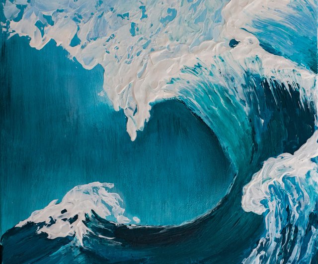 abstract wave painting