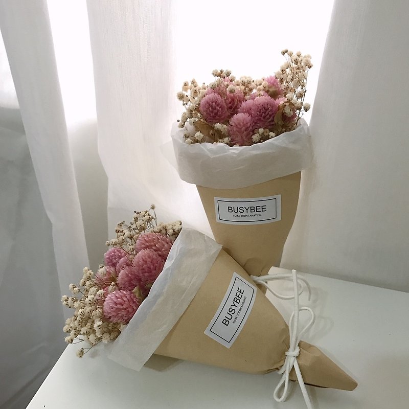 ピンクアマランサスの{} BUSYBEEスポット輸入乾燥ブーケ小道具の誕生日の贈り物を撮影 - 置物 - 寄せ植え・花 