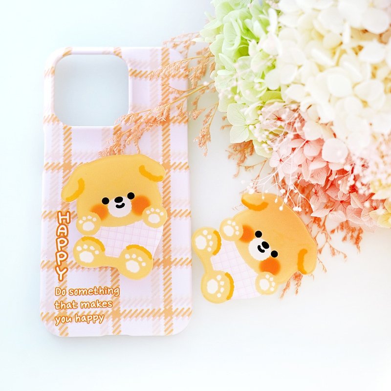 Pink check Hottu acrylic phone holder - 手機配件 - 其他材質 