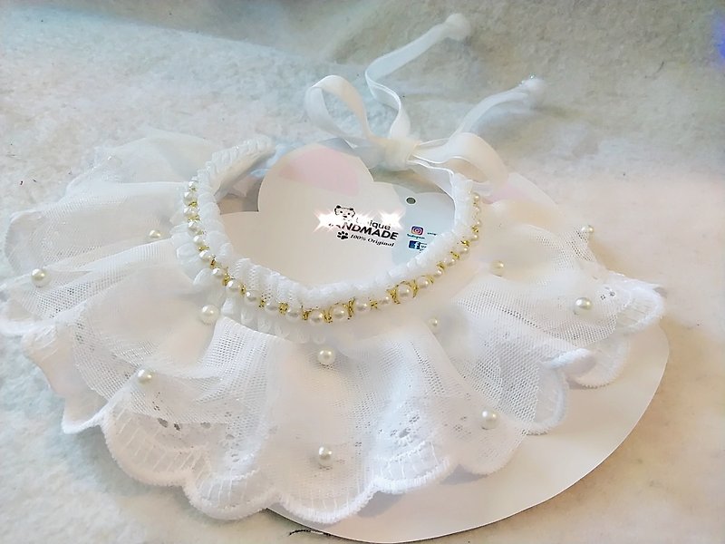 bridal I do pre wedding - Collars & Leashes - Cotton & Hemp White