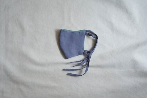海豚鳥 birphin unisex mask | 雙色綁帶口罩 | 堇 青 紫 x 湖 水