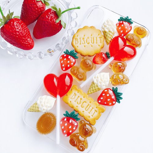 Fake sweets momo iPhoneケース お菓子のiPhoneケース strawberry フェイクスイーツ