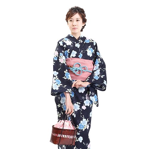 fuukakimono 日本 和服 女性 浴衣 腰帶 2件組 F Size X25-209 yukata