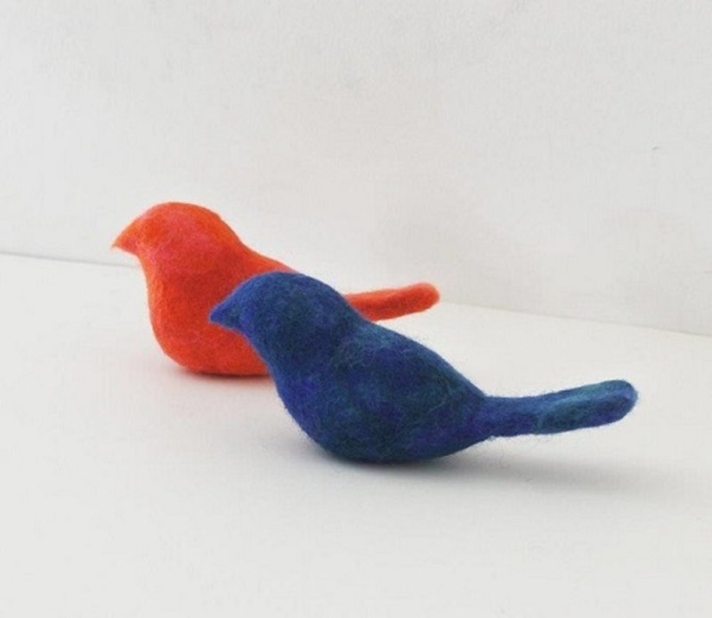 Felt bird ornament - Items for Display - Wool Red