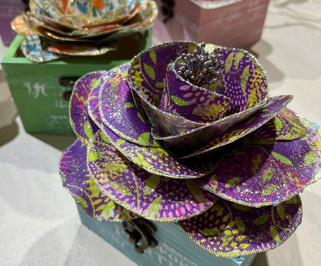 フラワーボックス 椿 手作り 花 木箱 収納ボックス 収納ボックス