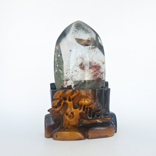 家居公設 天然水晶 四季幽靈水晶 紅幽靈 綠幽靈 擺件 裝飾品 WB027