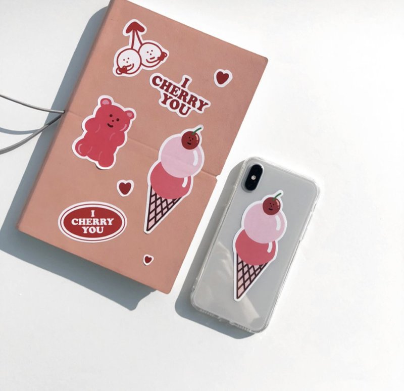 I CHERRY YOU 可移除式貼紙 造型貼紙 (5入) - 貼紙 - 紙 