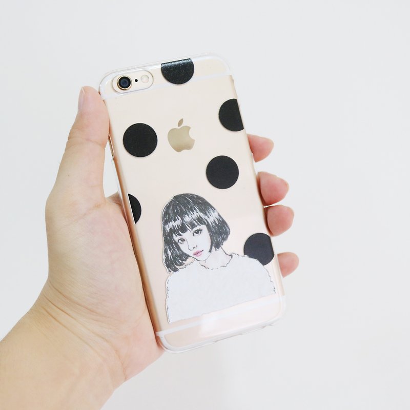 ”short hair cool girl“ iPhone Case ( 6 / 6s / 6+ / 6S+)（hard shell） - Other - Plastic 