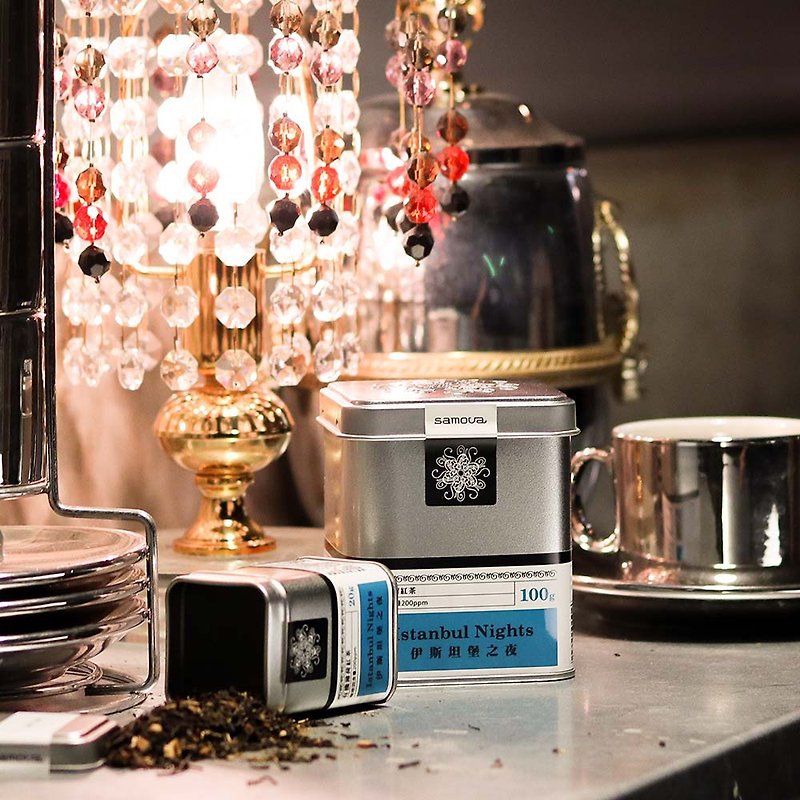 【Tea Tin Tinplate Series】Mint Black Tea Istanbul Night - Tea - Fresh Ingredients Blue