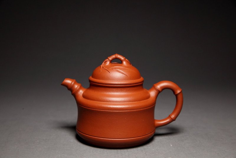 【印象朝代・竹鼎壺】民國期 120cc 炎黃大地藝術 胖老闆 - 茶壺/茶杯/茶具 - 陶 紫色