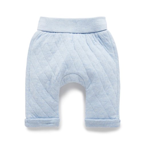 Purebaby有機棉 澳洲Purebaby有機棉嬰童薄鋪棉褲3M~1T 粉藍