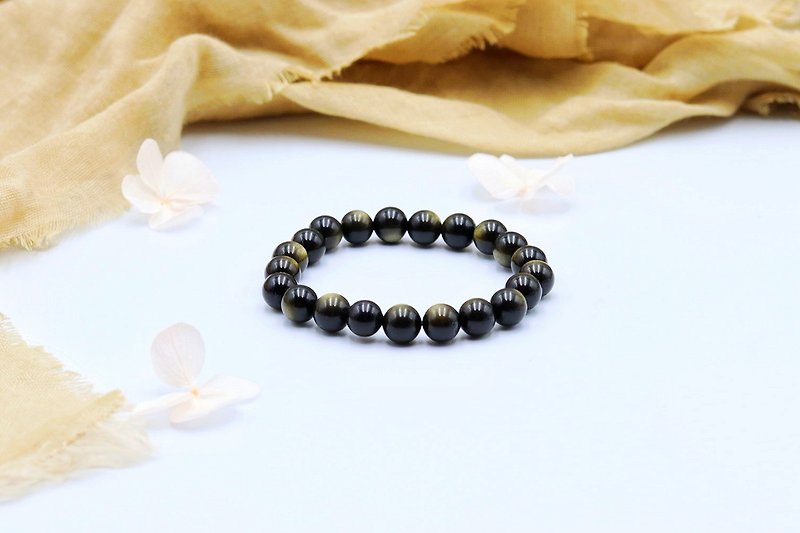 The best gold Stone bracelet - a must-have to ward off evil spirits and protect against evildoers if you are guilty of Tai Sui - Bracelets - Crystal Black