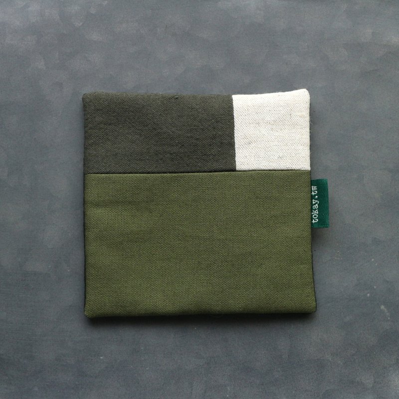 Patchwork Coaster 245 Green - Coasters - Cotton & Hemp Green