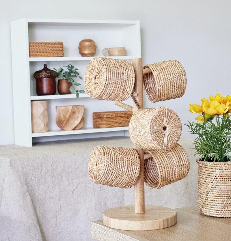 Eco-friendly plant pots made from natural materials (Thai rattan) - 盆栽/植栽 - 木頭 咖啡色