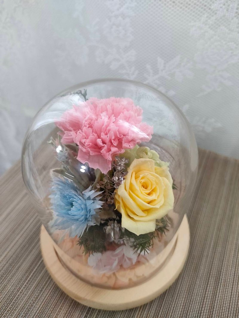 Mother's Day/customized gift [Love you] never-withered flower night light - Dried Flowers & Bouquets - Plants & Flowers Multicolor