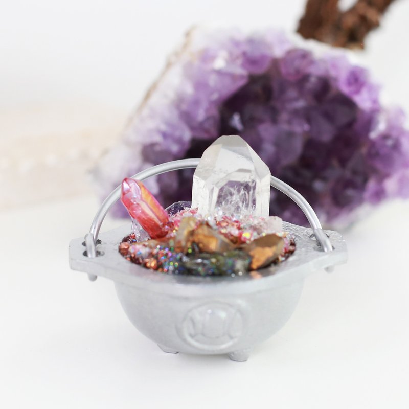 奧根三相女神能量鍋 ~ 白水晶 - 擺飾/家飾品 - 水晶 銀色