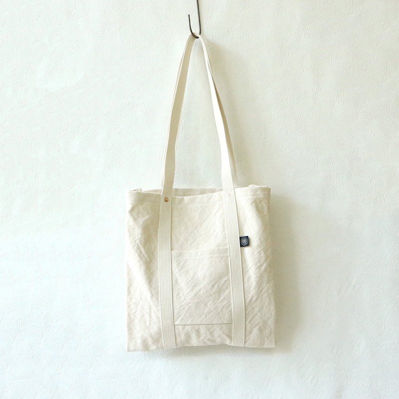 M/S Tote S [Generated] (VC-46S) - กระเป๋าถือ - ผ้าฝ้าย/ผ้าลินิน ขาว