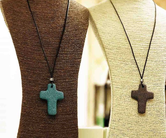 Cross diffuser necklace sale