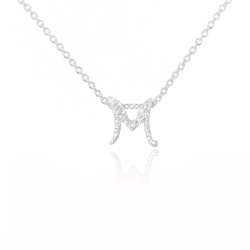 M. / Silver Necklace - Collar Necklaces - Silver Silver