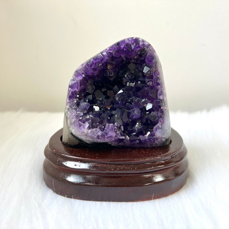 Uruguay Amethyst Cluster with Custom Base | Crystal | Crystal Cluster | Crystal Ornaments - ของวางตกแต่ง - คริสตัล สีม่วง