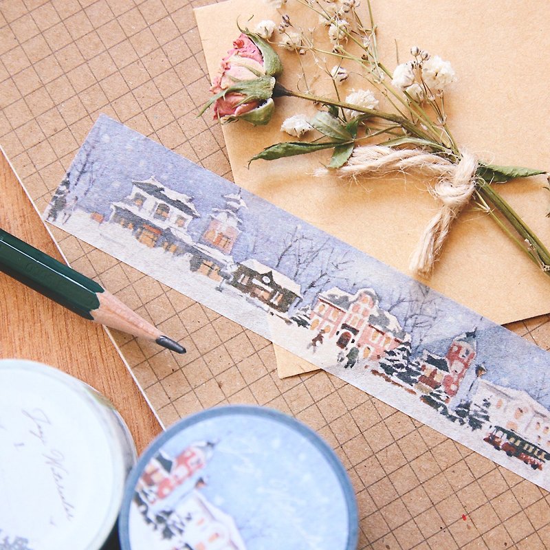 ☁ ☁ chirp Kyrgyzstan watercolor painted paper tape - afternoons - Washi Tape - Paper Blue