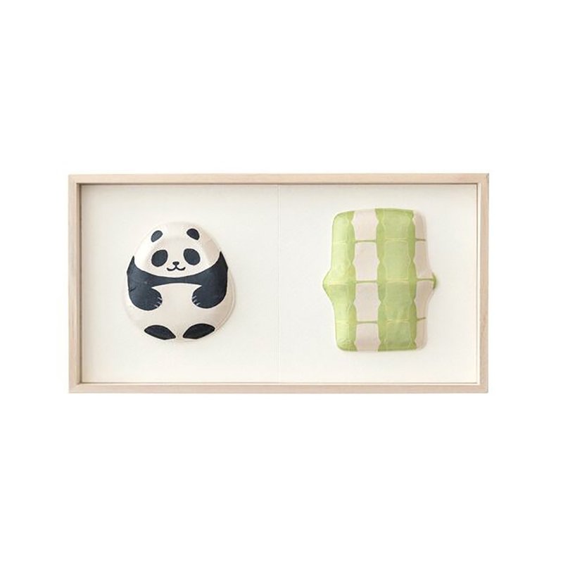 和紙の壁飾り　ふくら　２種飾り (パンダ・竹 竹柄) - 壁貼/牆壁裝飾 - 紙 