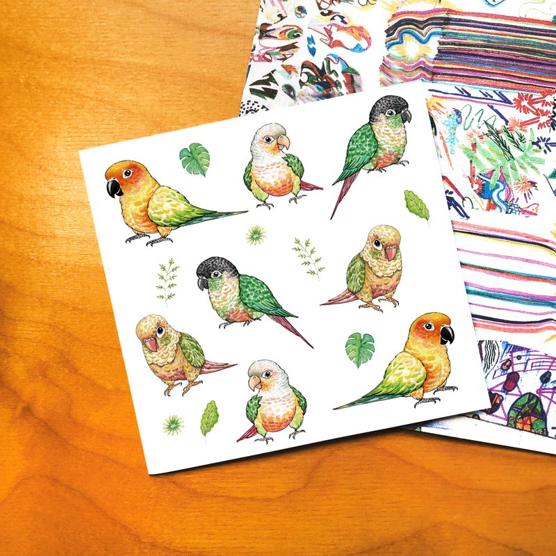 紋身貼紙 / 金太陽小太陽鸚鵡紋身轉印貼紙 - 紋身貼紙/刺青貼紙 - 紙 