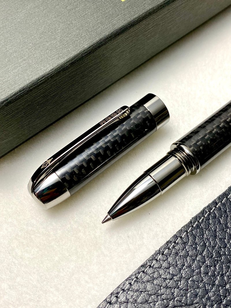 3952 Old Goat-Dapengwan glossy carbon fiber ballpoint pen - Rollerball Pens - Other Materials 