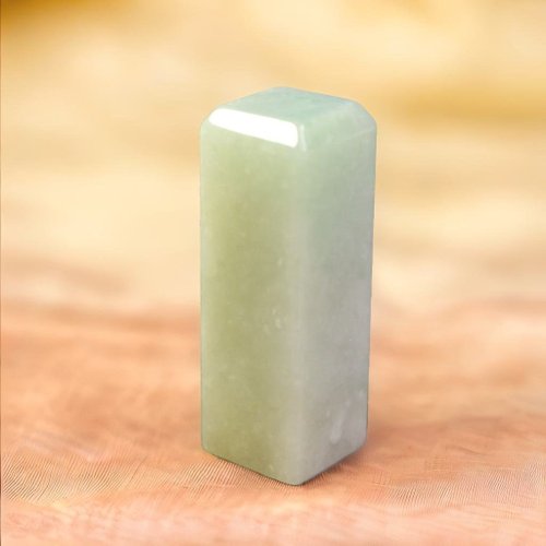 瓔珞翡翠 果綠翡翠印章 | 天然緬甸玉A貨翡翠 | 送禮