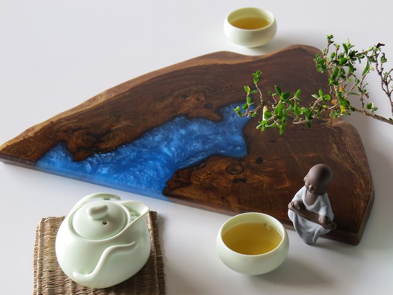HO MOOD Deconstruction Series - Handmade Logs Imitation Stone Tea Tray - Other - Wood 