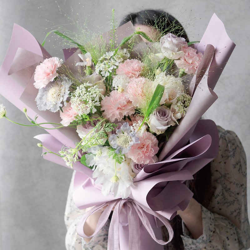 【カスタマイズ】花束 - 観葉植物 - 寄せ植え・花 ピンク